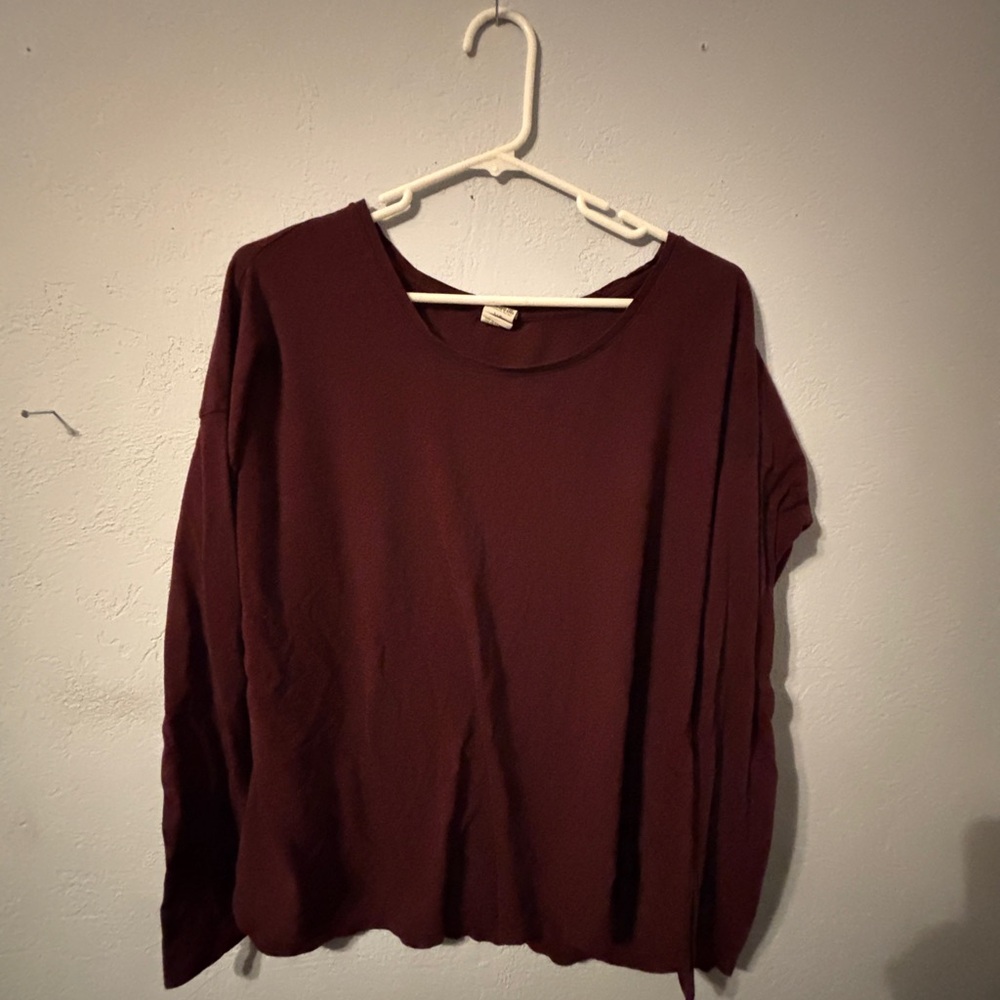 PINK Victoria's Secret Burgundy Pajama Top